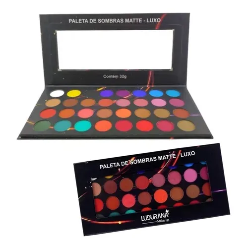 Paleta De Sombras Maquiagem Matte Luxo Ludurana 32 Cores Cor da sombra Multi