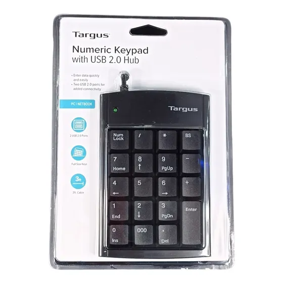 Teclado Numerico Targus + Hub Usb Modelo:pauk10u Pc Laptop