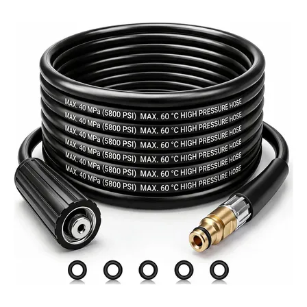 Mangueira Lavadora Alta Pressão 10m P/ Karcher K2 A K7 Preta Preto