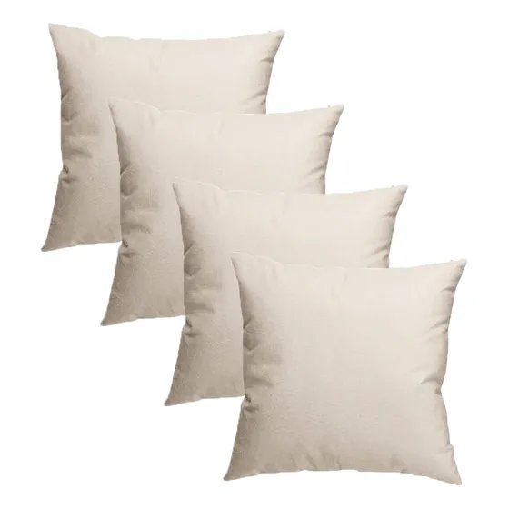 Kit 4 Capas De Almofada Com Zíper 45x45cm Suede Lisa