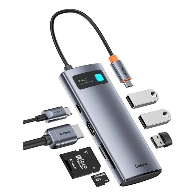 Hub adaptador usb 3.0 thunderbolt 7 en 1 usb tipo C de Baseus