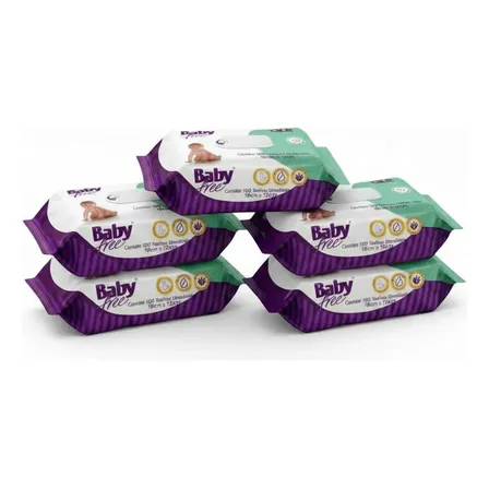 Lenços/toalhas Umedecidos Baby Free 500un 5 Pacotes