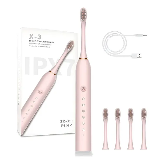Kit 2 Escova Dente Automática Recarregável Elétrica S/fio