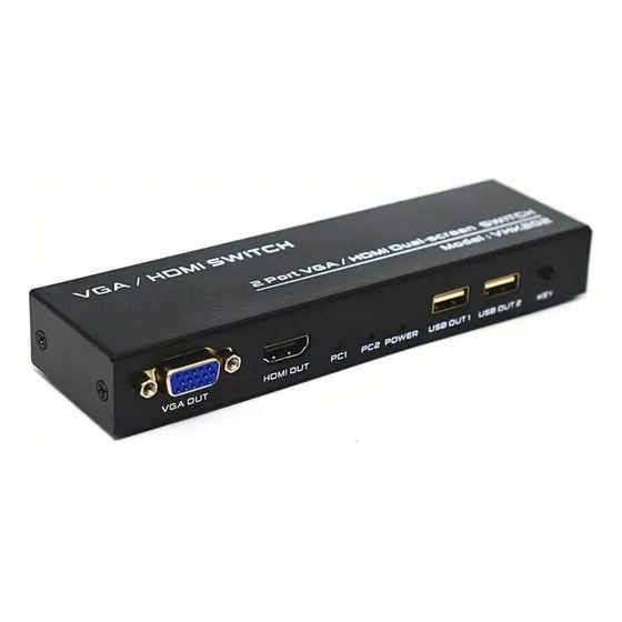 Switch Kvm Hdmi Vídeo E Usb 2 Portas