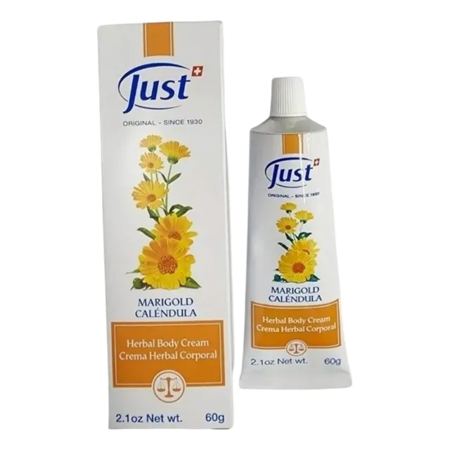 Crema Caléndula Just - 60g, Piel Con Cicatrices Y Estrias