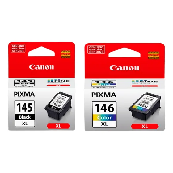 Kit Cartucho Tinta Canon Pg-145xl Cl-146xl Mg2410 Mg2510
