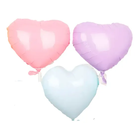 10 Globos Corazon Gellibean #18 45cm Colores Pastel Macarron