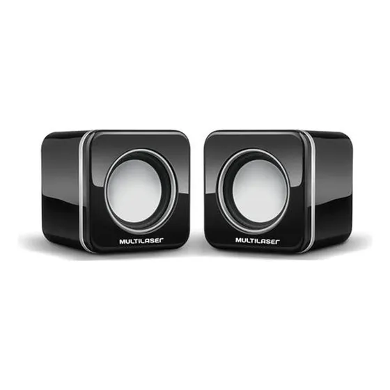 Caixas De Som 2.0 3w Rms Alimentação Usb Conexão P2 - Sp144 Cor Preto