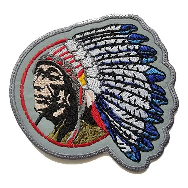 Parche Bordado Indio Con Corona De Plumas Indio Avirex 