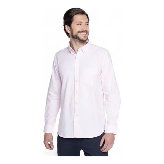 Camisa Hombre Potros Colón Lisa Rosado Claro