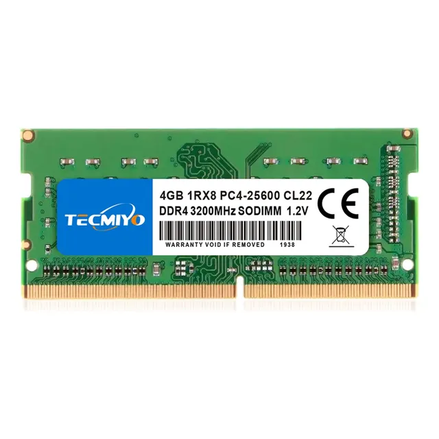 Memoria Ram Sodimm Ddr4-3200 De Tecmiyo Para Portátil, 4 Gb