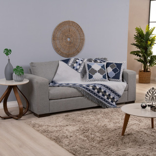 Manta Para Sofá Com 2 Almofadas Cheias Dupla Face Jacquard Manta Para Sofá Com 2 Almofadas Cheias Dupla Face Jacquard