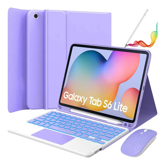 Funda C/teclado Mouse+lapiz Para Galaxy Tab S6 Lite 10.4'' Ñ