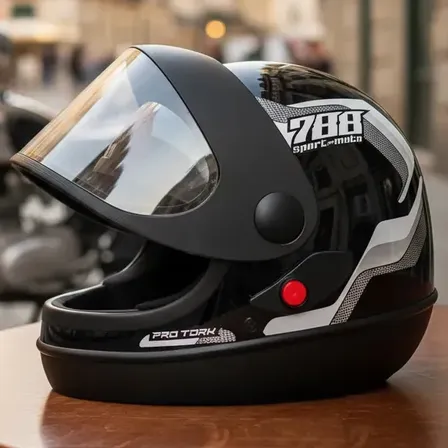 Capacete Para Moto Pro Tork Sport Moto 788 Branco Tamanho Capacete Moto Pro Tork Sport 788 Tamanho 58 Com Viseira Cristal Certificado INMETRO Confortável Resistente Ideal Para U