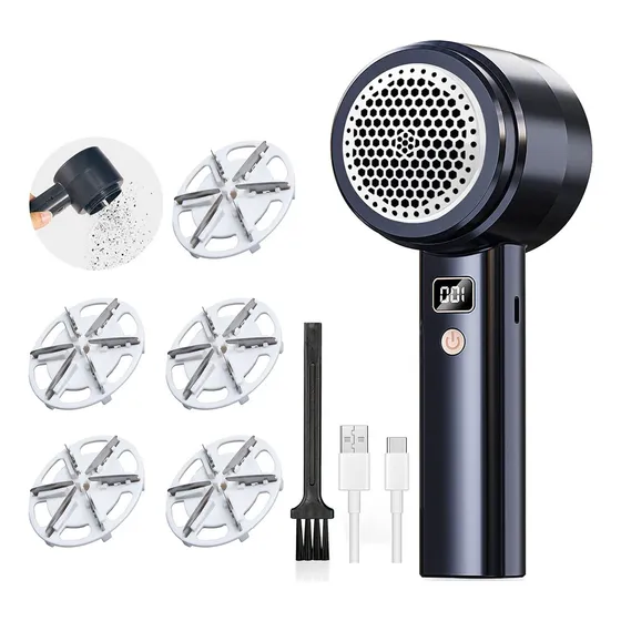 Quita Pelusa Recargable Pantalla Digital 20w Ropa Removedor Lint Remover Con 4 Cuchillas Para Suéteres 3 Velocidades Para Eliminar Las Bolitas De Ropa, Muebles, Suéteres, Sofás Y Mantas Kkluv®
