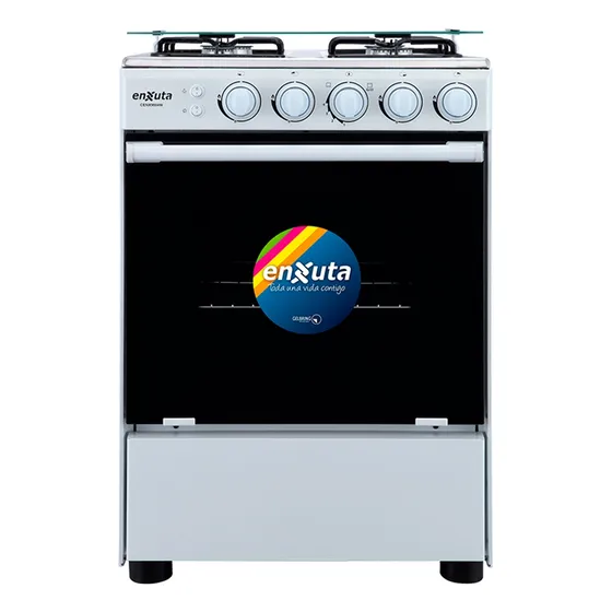 Cocina A Gas 4 Hornallas Enxuta Cenx9604w Grill Mesada Inox