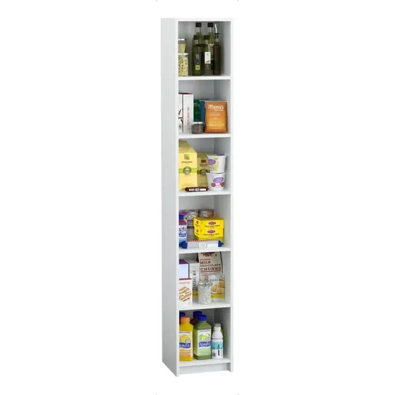 Biblioteca Blanca Modular Librero 6 Estantes Organizador Color Blanco
