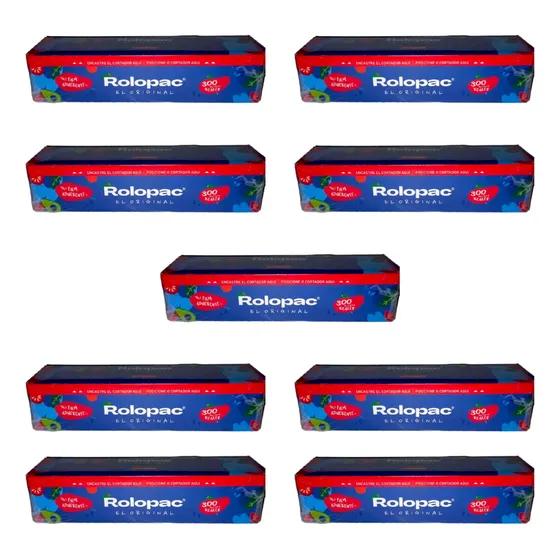Dispenser Papel Film Con Cutter Rolopac 38x300mts X 9 Cajas