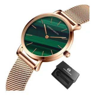 Reloj quartz stainless steel back base metal bezel precio sale