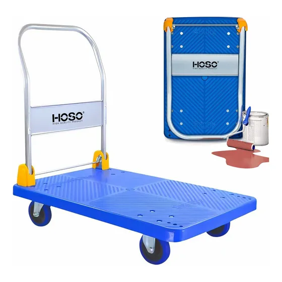 Carro De Carga Plegable Yegua De Carga 400kg Rueda Silencios Hoso
