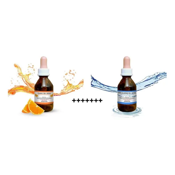 Combo Kit Facial Acido Hialuronico 15% + Vit C 20% + Retinol