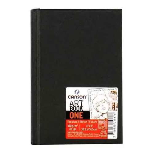 Bloque de cuaderno de bocetos Canson One, 98 fls, 100 g/m2, A6 (14,8 cm x 10,5 cm)