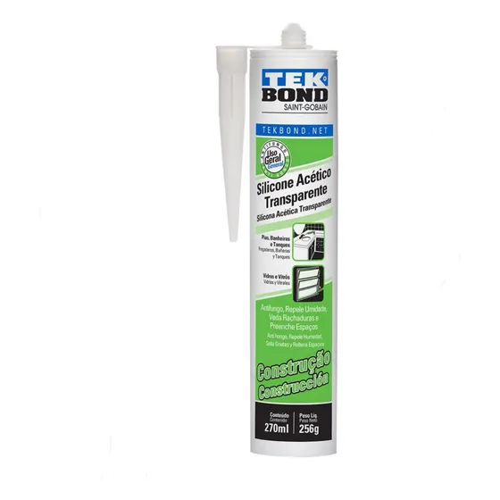 Silicona Acetica Constru Tekbond 270 Ml Incoloro Transparent
