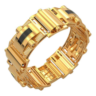 Pulsera Brazalete Elegante Con Ónix Plata 925 Chapado Oro Pulsera Brazalete Elegante Con Ónix Plata 925 Chapado Oro