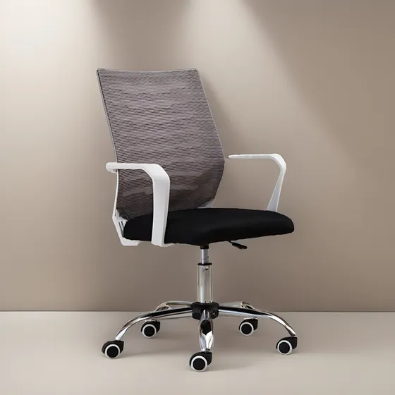 Silla Oficina Daena Ergonomica Giratoria Respaldo - Gris