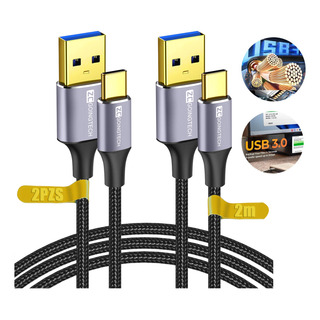 2pzs Cable Tipo C 2m Carga Rápida Para iPhone 15 Pro Samsung 2pzs Cable Tipo C 2m Carga Rápida Para iPhone 15 Pro Samsung