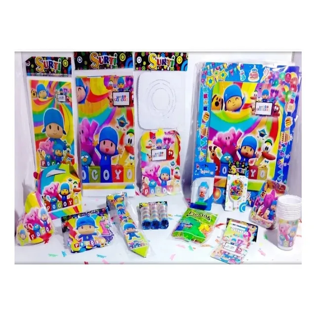 Kit Decoración Infantil Pocoyo Fiesta 12 Invitados Niños