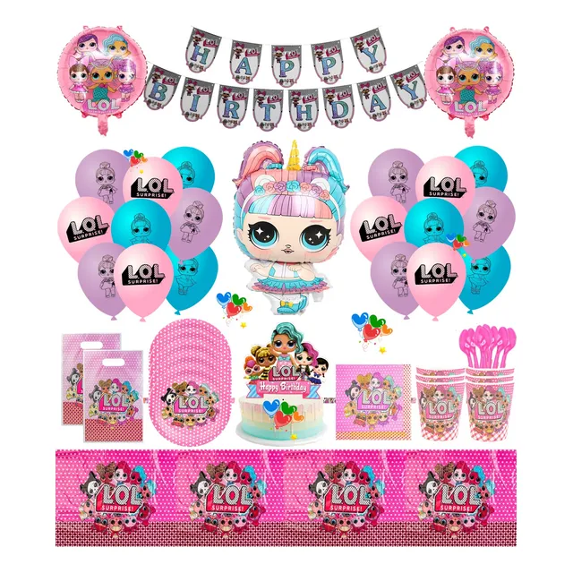 Pack Full Cumpleaños Cotillon Y Globos X10 - Varios Diseños