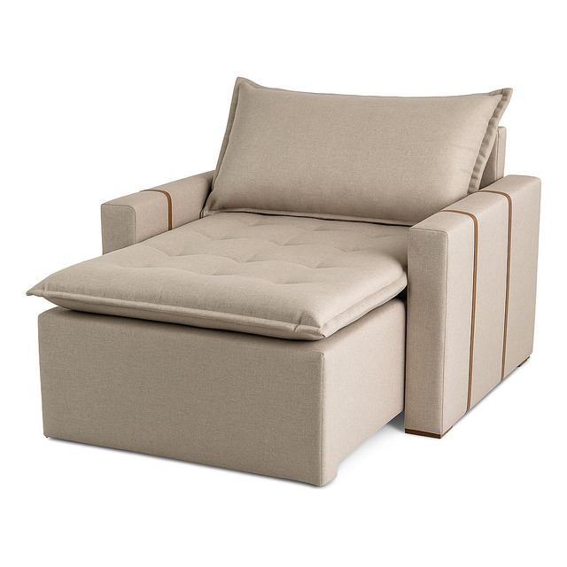 Poltrona Cama 110cm Papai Reclinável Retrátil Conforto Tv Poltrona Cama 110cm Papai Reclinável Retrátil Conforto Tv