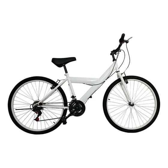 Bicicleta De Montaña Rodada 26 21 Velocidades Para Adulto Blanco