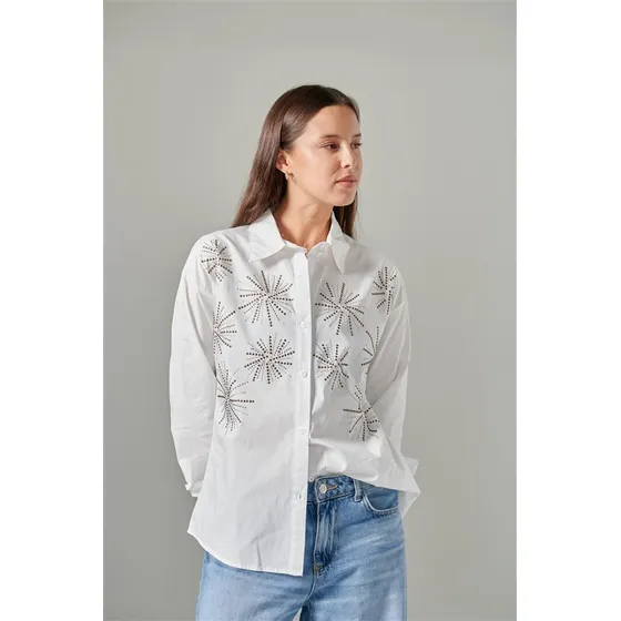 Camisa Nice Poplin Con Hotfix Black&white Guk70007 Arizona