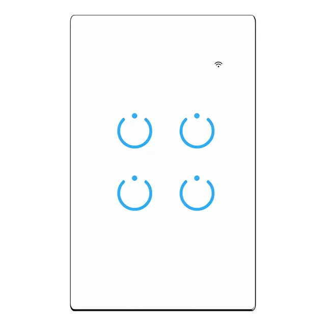 Interruptor Inteligente Wifi Luz Smart Blanco Alexa 4 Bandas
