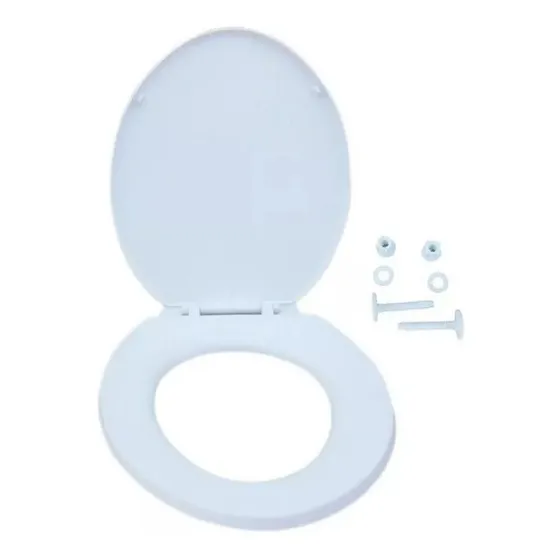 Asiento Y Tapa Para Wc Colomba Blanco Taumm + Kit D Fijacion