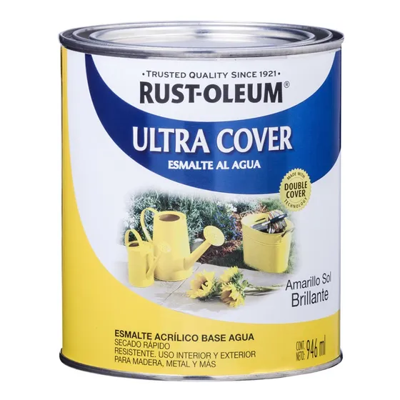Pintura Ultra Cover Brochable Al Agua Amarillo Sol 946ml