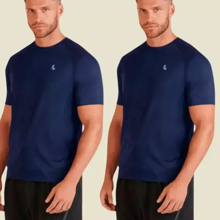 Foto de Kit 2 Camiseta Dry Masculina Fit Lupo Básica Academia