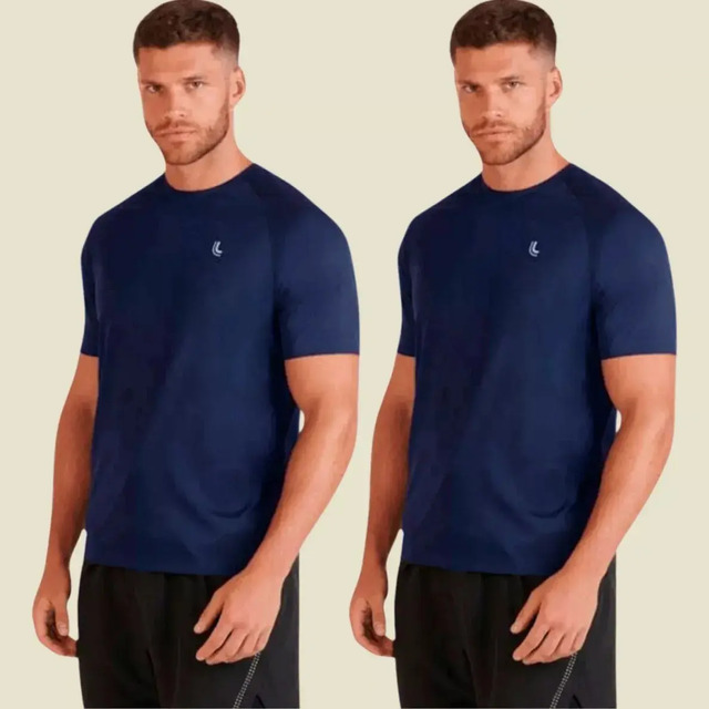 Kit 2 Camiseta Dry Fit Masculina Lupo Básica Academia