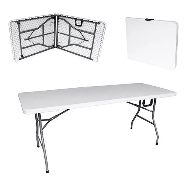 Mesa Dobrável Portátil Tipo Maleta Reforçada 180cm Mesa Dobrável Portátil Tipo Maleta Reforçada 180cm