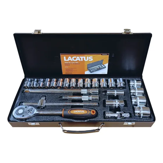 Caja Set  Juego De Tubos 24 Piezas Set 1/2 Lacatus