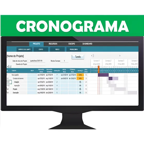 Controle Projetos Com Gráfico De Gantt Cronograma