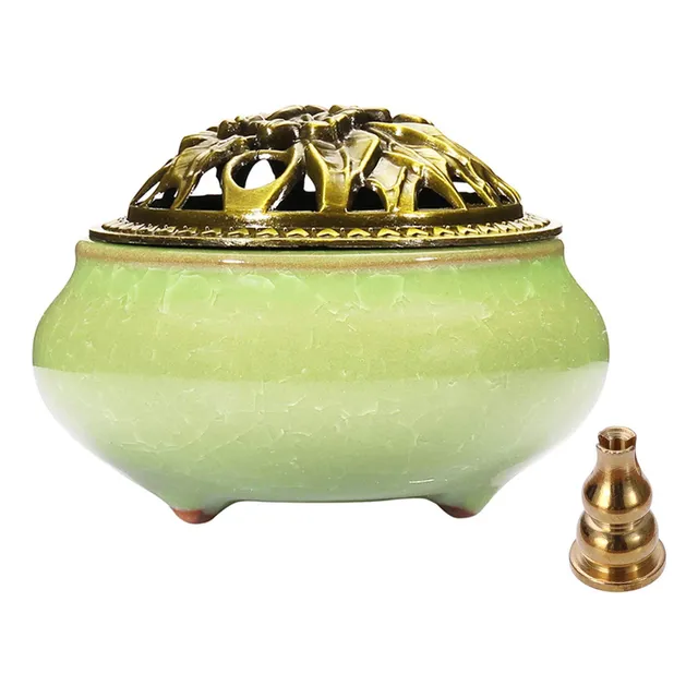 Quemador Incienso Cono Soporte Para Varilla Color Verde