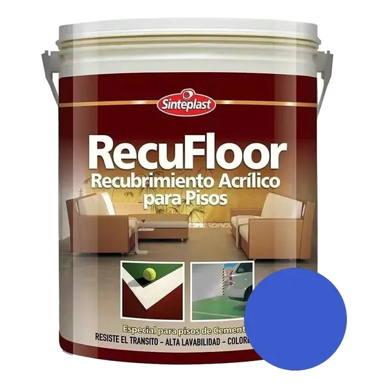 Recufloor Recubrimiento Acrilico Piso 4 Lts Sinteplast Mm