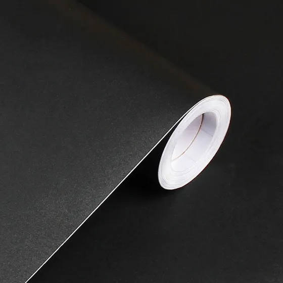 Papel Adhesivo Empapelar Lavable Negro 122 Cm Ancho Premium