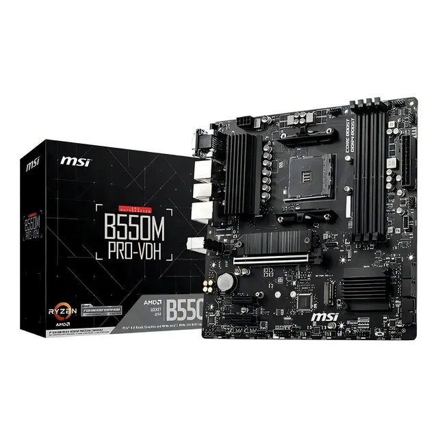Tarjeta madre MSI B550m Pro-vdh Am4 Hdmi Vga Dport Negro