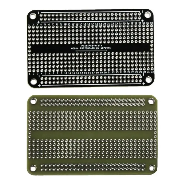 15pz Placa Perforada Mediaprotoboard 428 Punto Estañada Negr