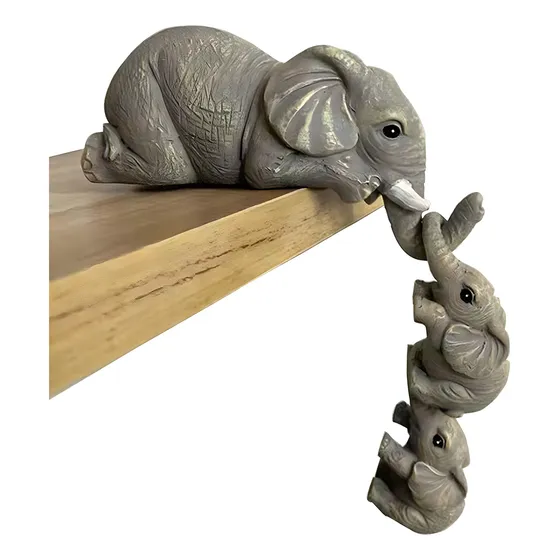 3 Pcs Set Lindo Elefante Colgante Decoración Material Resina