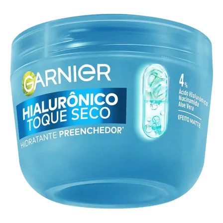 Garnier, Gel Creme Hidratante Facial Preenchedor Toque Seco, Com Ácido Hialurônico, Niacinamida E Aloe Vera, Controla A Oleosidade E Uniformiza A Pele, 85g Todo Tipo De Pele Dia/noite